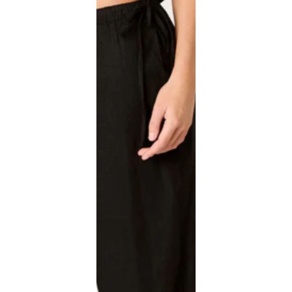 Nia Black Side Tie Bow Alejo Straight Leg Pant Size M NEW - Picture 2 of 4